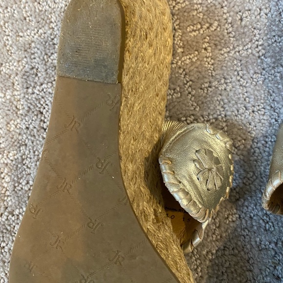 Women’s Platinum Jack Rogers Wedges - Picture 8 of 9